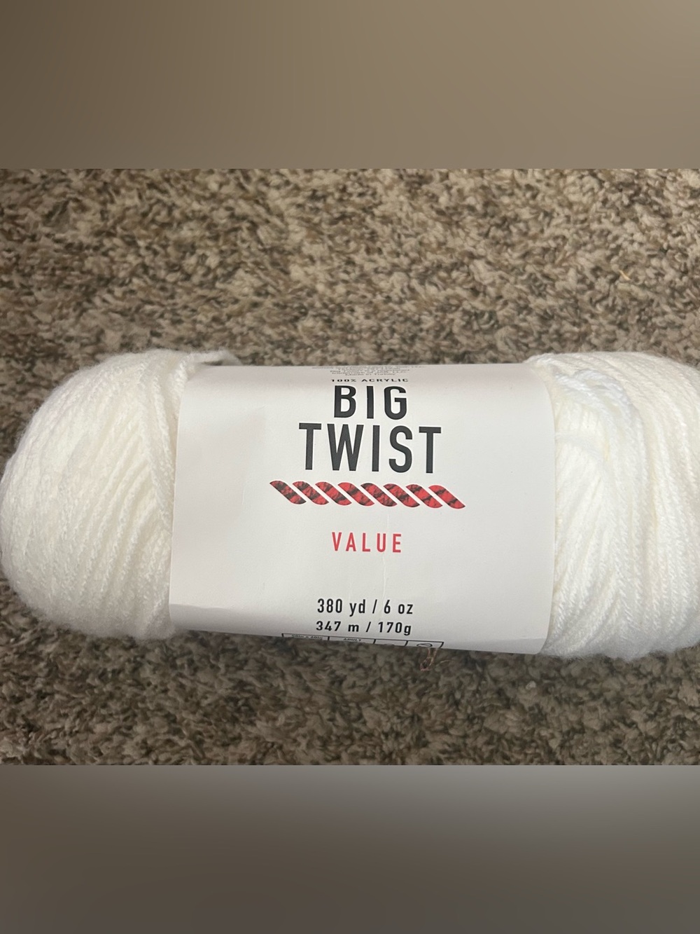 Big Twist Yarn White - blanco